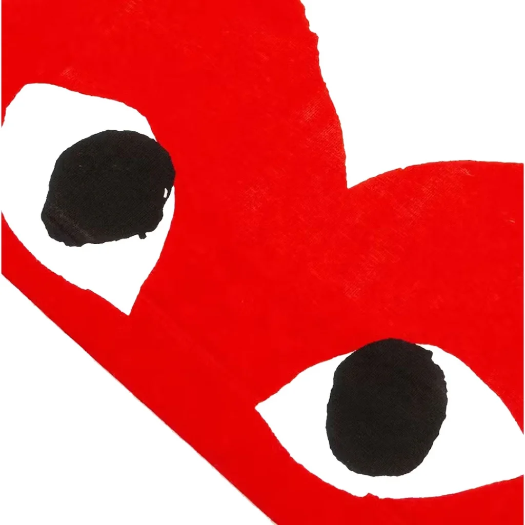 Comme des Garcons PLAY Play Red Half Heart T-shirt White Eyes