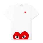 Comme des Garcons PLAY Play Red Half Heart T-shirt White Front