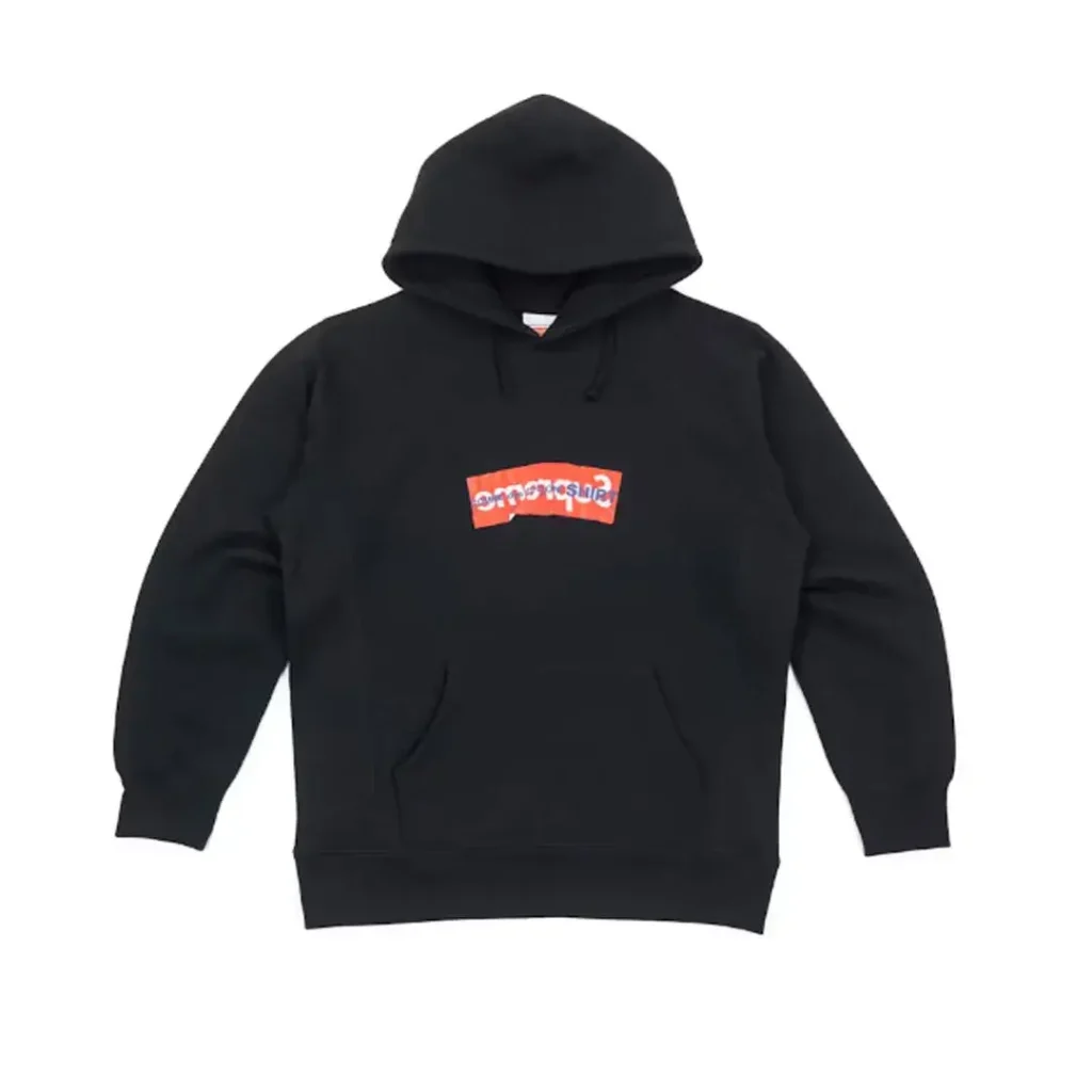 Supreme Comme Des Garcons SHIRT Box Logo Hooded Sweatshirt Black Front