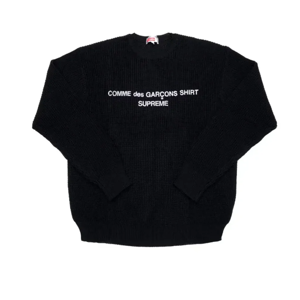 Supreme Comme des Garcons SHIRT Sweater Black Front