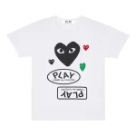 Comme des Garcons PLAY Play Multi Logo Black Heart T-shirt White Front