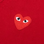 Comme des Garcons PLAY Play Red Heart Knit Cardigan Sweater Red Back