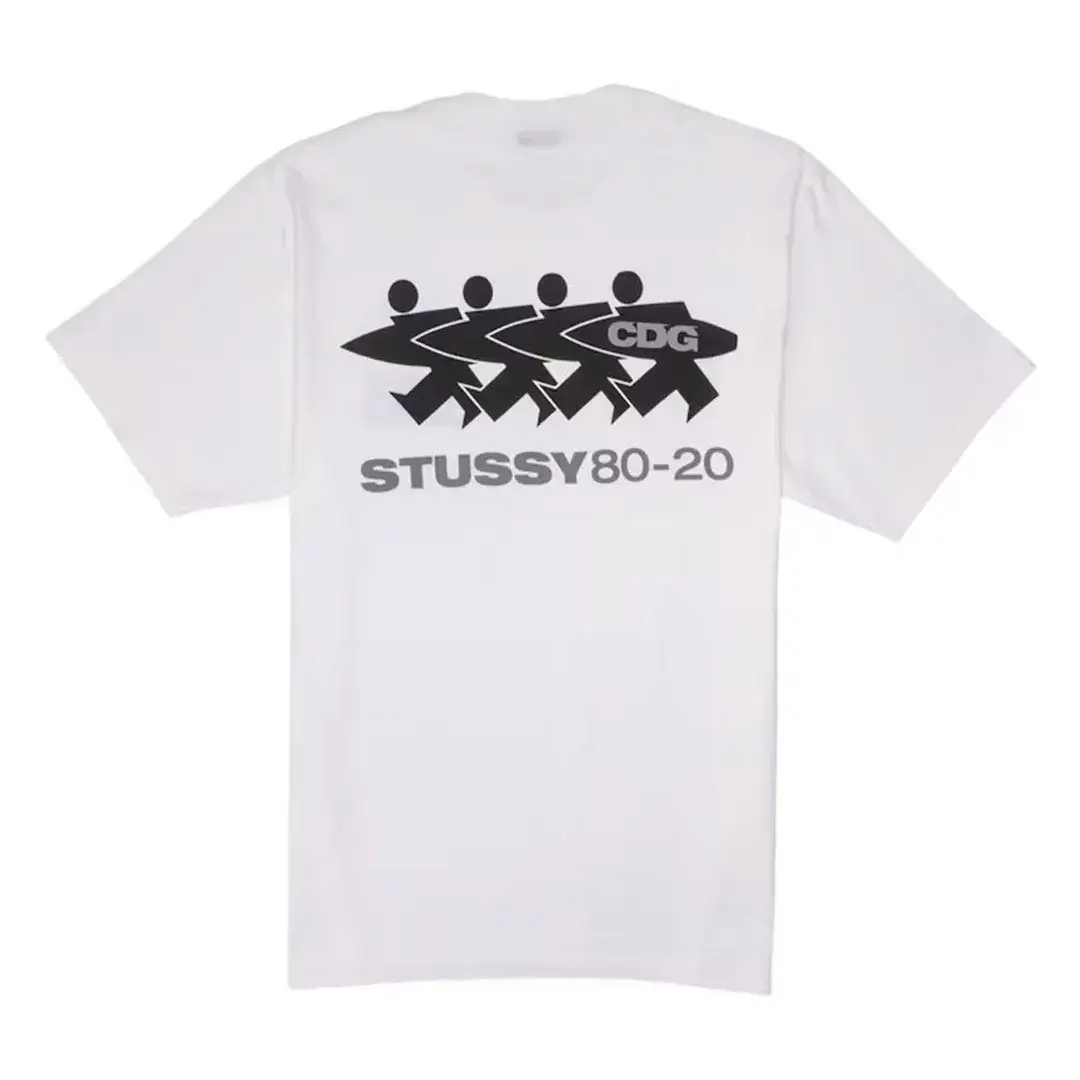Stussy x CDG Surfman T-shirt White Back Stussy x CDG Surfman T-shirt White Back